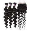 3 Bundles of Brazilian Loose Curly Hair with Lace Closure