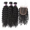 3 Bundles of Brazilian Curly Hair with Closure