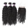 3 Bundles of Malaysian Curly Hair with Closure