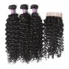 3 Bundles of Peruvian Curly Hair with Closure