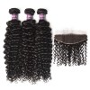 3 Bundles of Virgin Peruvian Curly Hair with Frontal