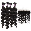 4 Bundles of Brazilian Loose Curly Hair with Lace Frontal