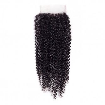 Middle Part Indian Kinky Curly Lace Closure