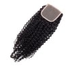 Middle Part Malaysian Kinky Curly Lace Closure