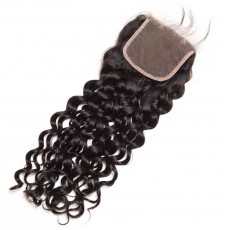 Middle Part Peruvian Water Wave Lace Closure