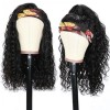 Brazilian Virgin Hair Head Band Deep Curly Wigs