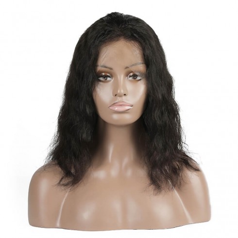 Brazilian Virgin Hair Wavy 360 Frontal Short Bob Cut Wigs