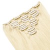 Straight 60# Ash Blonde Remy Clip In Hair Extensions
