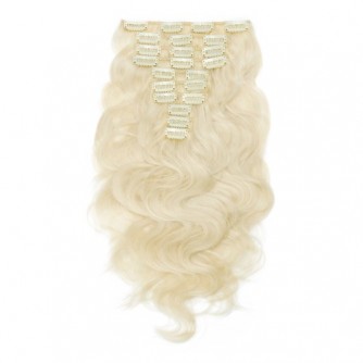 Body Wave 60# Ash Blonde Clip In Hair Extensions