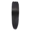 Straight 1# Jet Black Clip In Hair Extensions