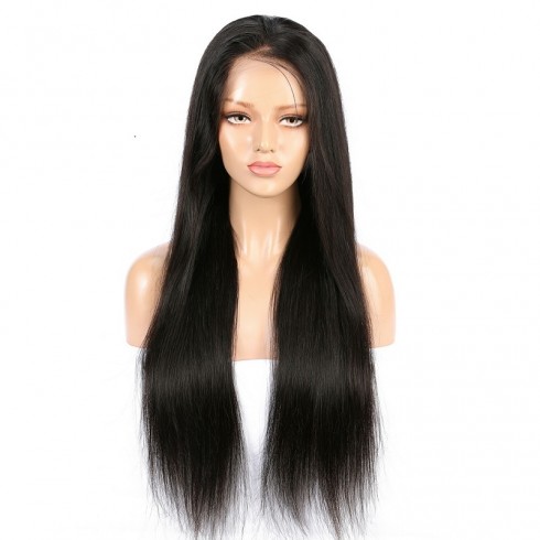 Straight Peruvian Natural Hair Full Lace Wigs