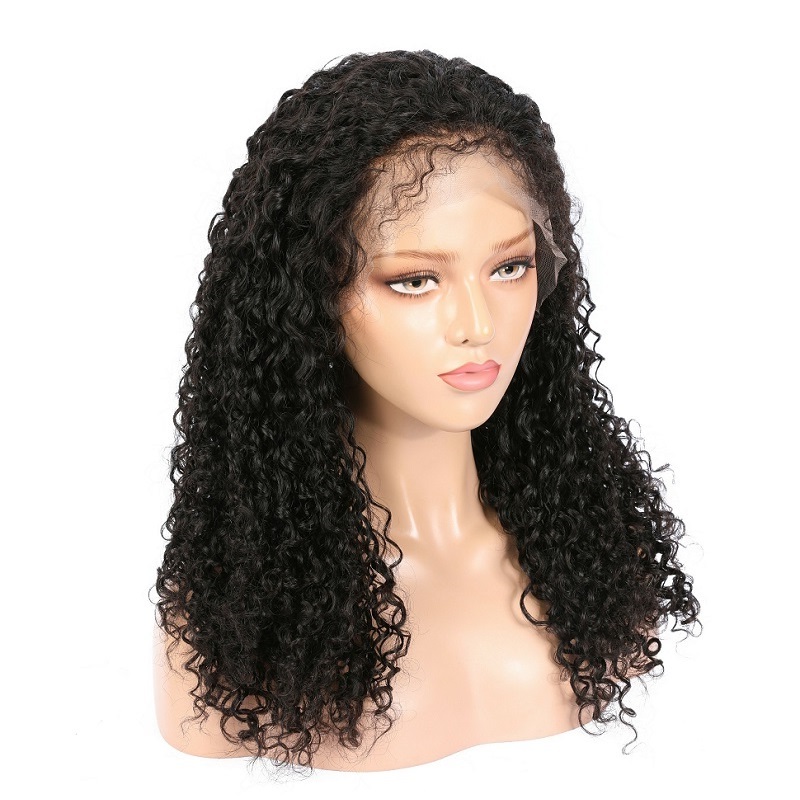 Curly Virgin Peruvian Hair Full Lace Wigs Flwpdc 