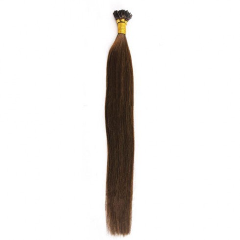 Straight 4# Medium Brown I Tip Hair Extensions