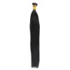 Straight 1B Natural Black Remy I Tip Hair Extensions