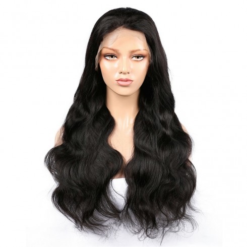 Virgin Indian Hair Body Wave Lace Front Wigs