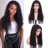 13X6 Jerry Curly Virgin Human Hair Lace Front Wigs - 10~24inches