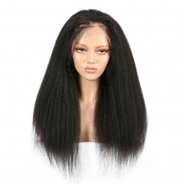 Virgin Brazilian Hair Kinky Straight Lace Front Wigs