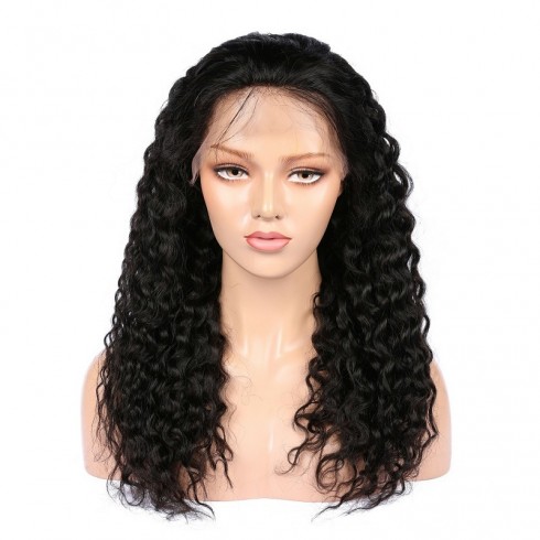 Virgin Hair Peruvian Deep Wave Lace Front Wigs