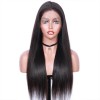 13X6 Silky Straight Brazilian Virgin Hair Lace Front Wigs - 10~24inches