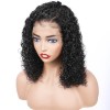 Natural Virgin Brazilian Hair Curly Lace Front Bob Wigs