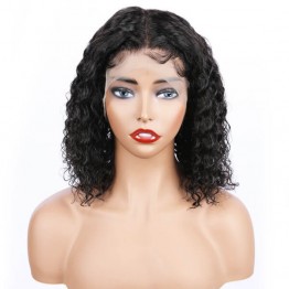 Deep Wave Lace Front Virgin Brazilian Hair Bob Wigs