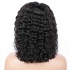 Deep Wave Lace Front Virgin Brazilian Hair Bob Wigs