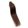 Straight 4# Chocolate Brown Tape In Hair Extensions