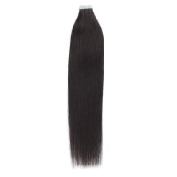 Straight 1B Natural Black Tape In Hair Extensions