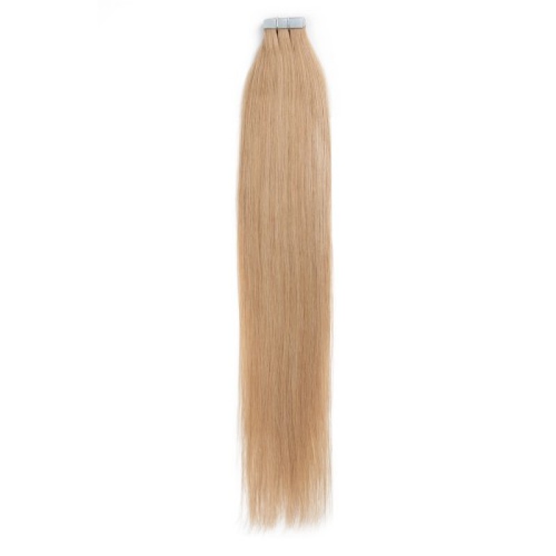 Strawberry Blonde 27 Straight Invisible Tape Hair Extensions
