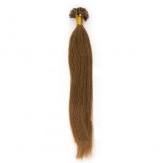 Straight 8# Light Brown Remy U Tip Hair Extensions