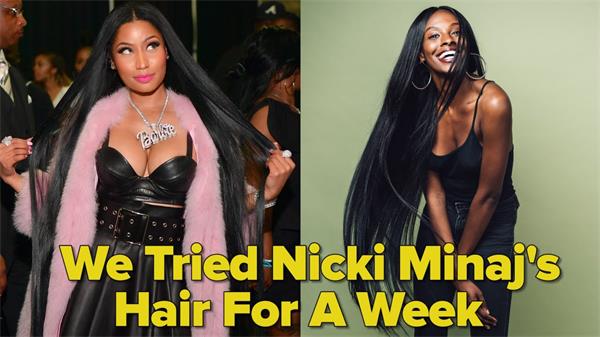 nicki minaj long hair